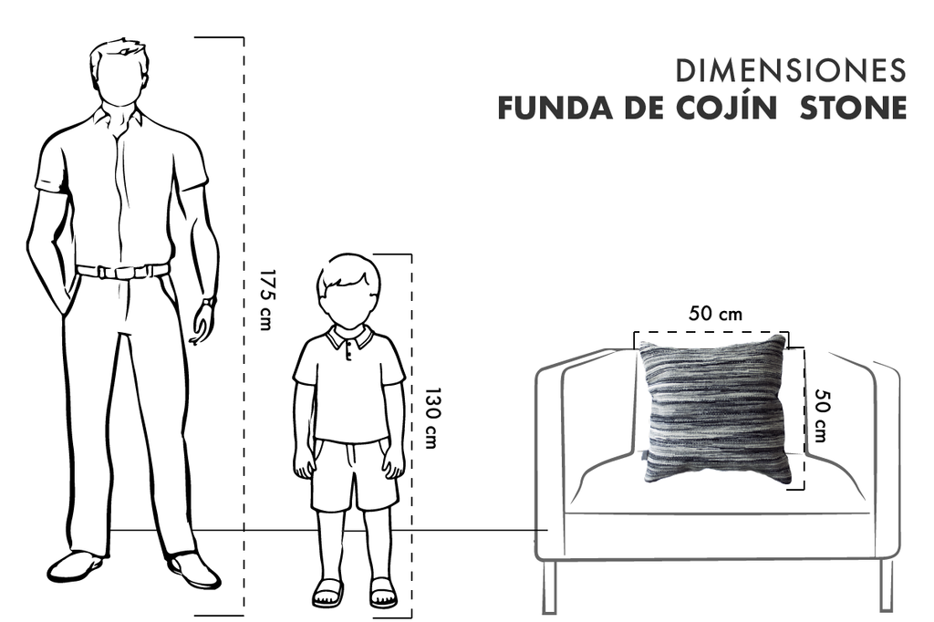 Funda de Cojín Stone I - Ornametría