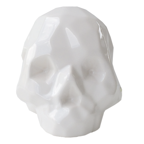 Escultura Cráneo Blanco - Ornametría