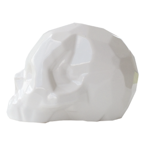 Escultura Cráneo Blanco - Ornametría