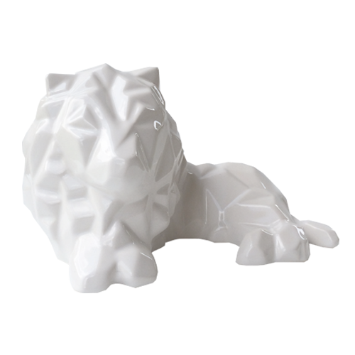 Escultura León Blanco - Ornametría