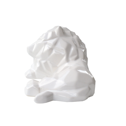Escultura León Blanco - Ornametría