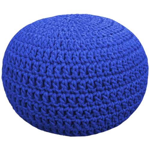 Puff tejido Azul Rey