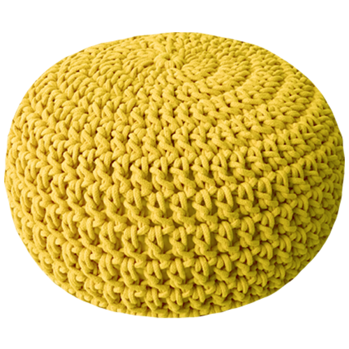 Puff tejido Amarillo