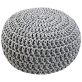 Puff tejido Gris Claro
