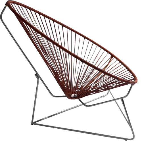 Silla Clásica cromo plata con piel SA CLC001