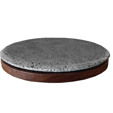 Molcajete Tula de mármol blanco con mazo de madera Tzalam